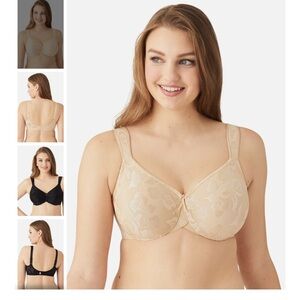 Wacoal Awareness Full Figure Underwire Bra Back Closure Bow women’s size 34D